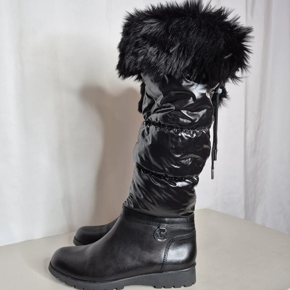 MICHAEL Michael Kors Brandy Tall Nylon Snow Boots - Size 9